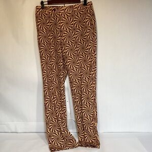 ​Shinesty Men's or Women's Psychedelic Spiral Print Pants Maroon & Gold Casual